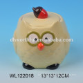 2016 hot sale ceramic owl seasoning pot